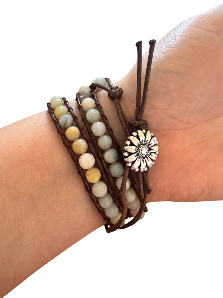 Amazonit Wickelarmband