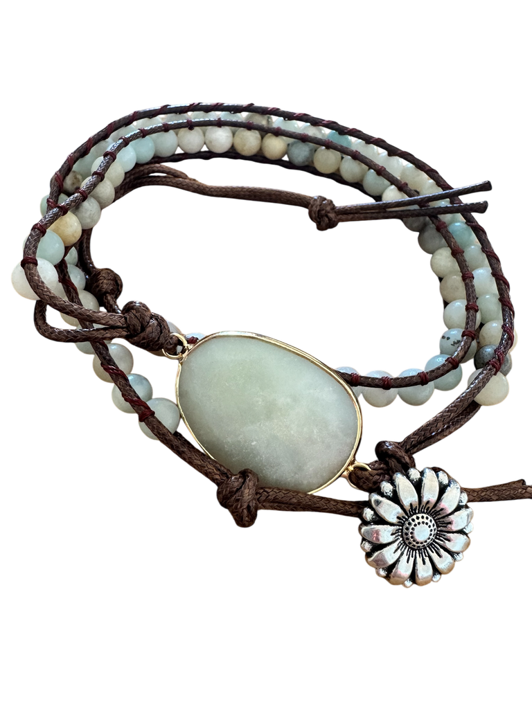 Amazonit Wickelarmband