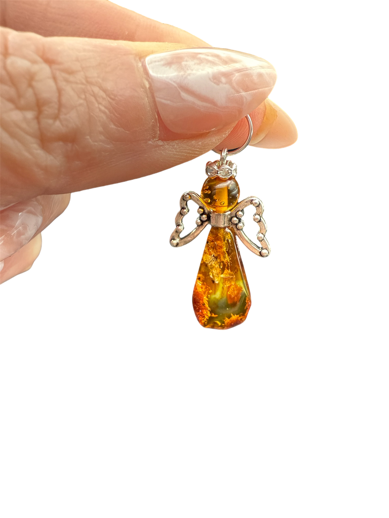 Bernstein Anhänger Engel