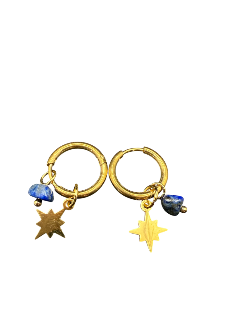 Lapislazuli Ohrringe Kreolen