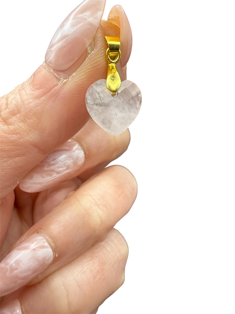 Rosenquarz Herzanhänger