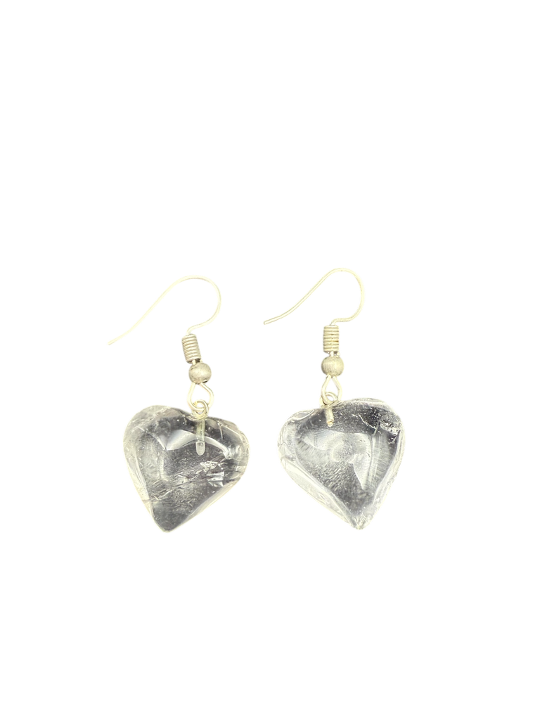 Bergkristall Ohrringe Herz
