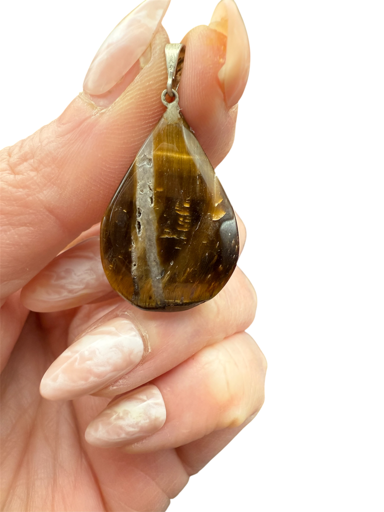 Tigerauge Tropfen Anhänger