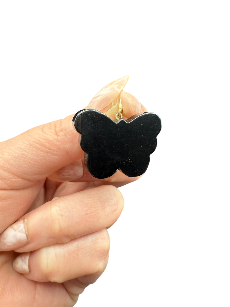 Obsidian Spiegel Schmetterling Anhänger