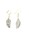 Bergkristall Blatt Ohrringe