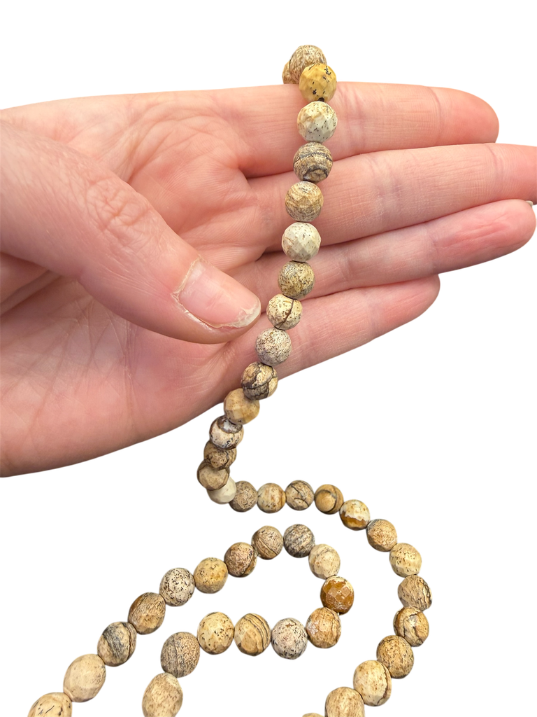 Jaspis Paisina Kugelperlen Strang 8mm