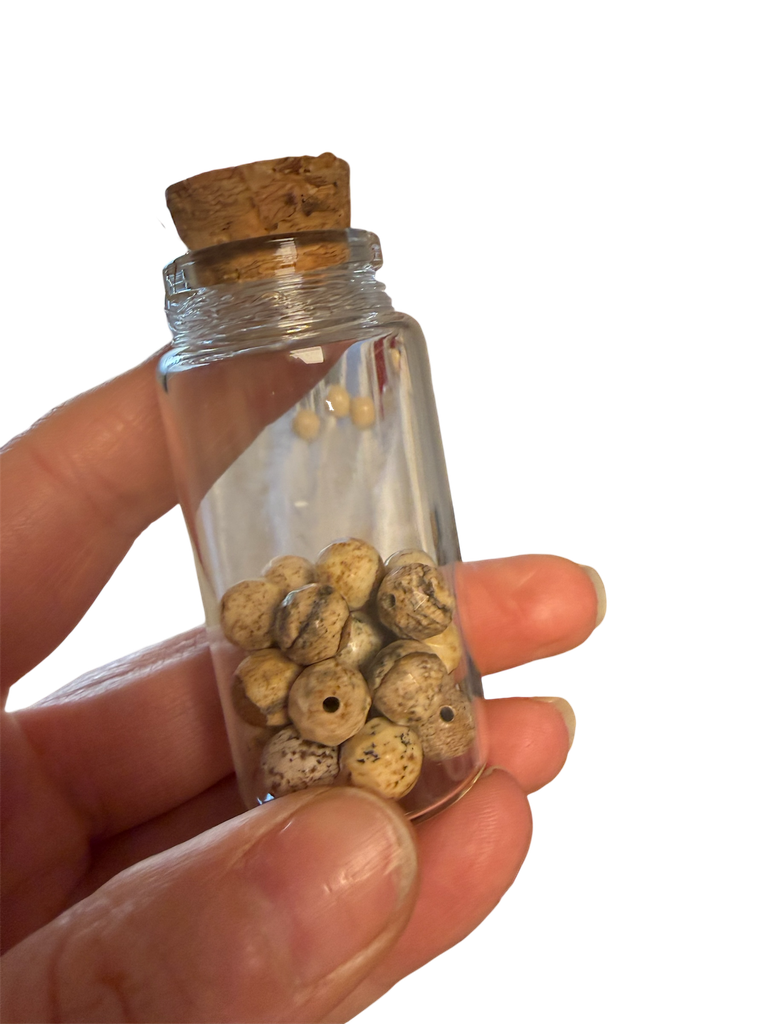 Jaspis Paisina – DIY Kugelarmband Set im Fläschchen