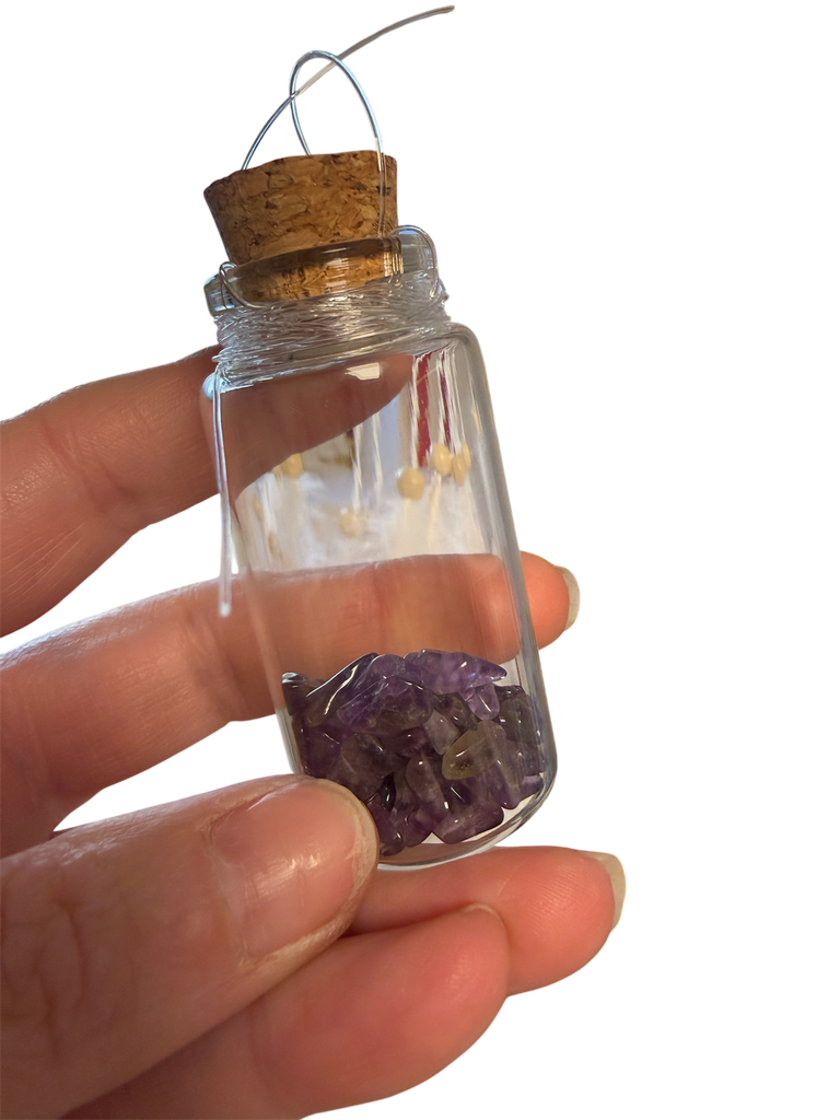 Amethyst – DIY Splitterarmband Set im Fläschchen