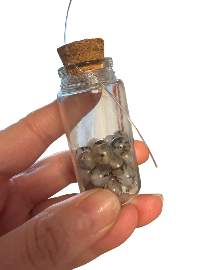 Drachenachat – DIY Kugelarmband Set im Fläschchen