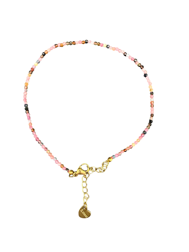 Turmalin Fußkettchen Mehrfarbig