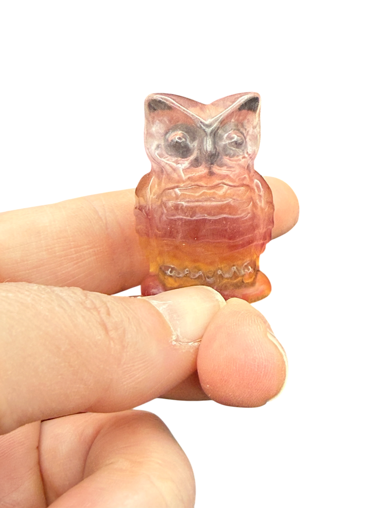 Fluorit Carving Eule