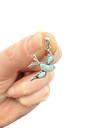 Larimar Anhänger 925 Silber Schwalbe