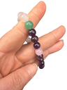 Amethyst mit Aventurin und Rosenquarz Kugelarmband 