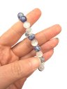 Selenit Sodalith Kugelarmband