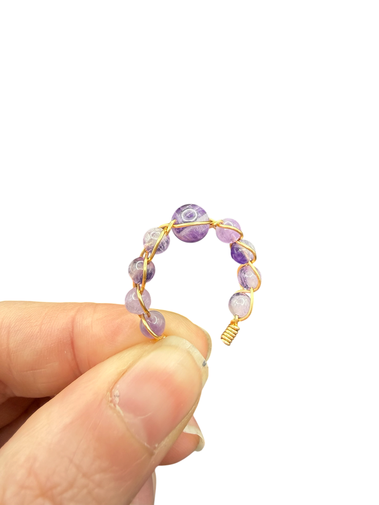Amethyst Kupferdraht Ring