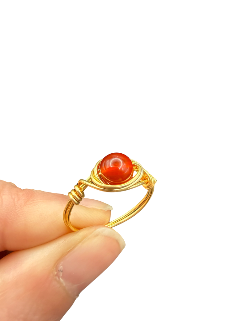 Karneol Kupferdraht Ring