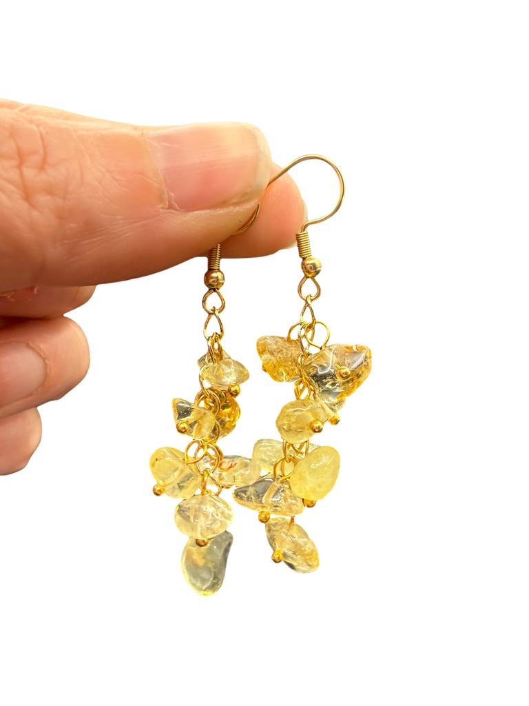 Citrin Ohrringe Chipsteine 