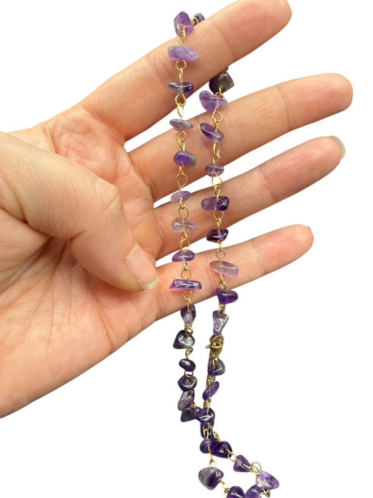 Amethyst Halskette Chip Perlenkette