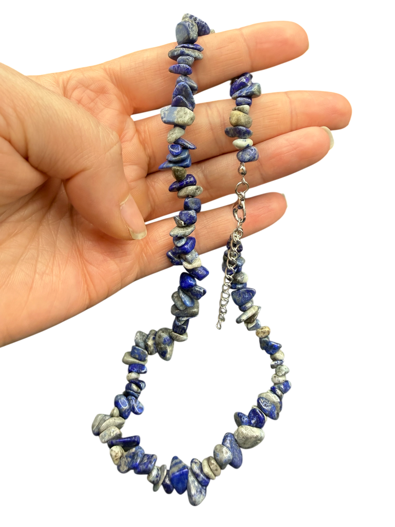 Lapislazuli Halskette Chip Perlenkette