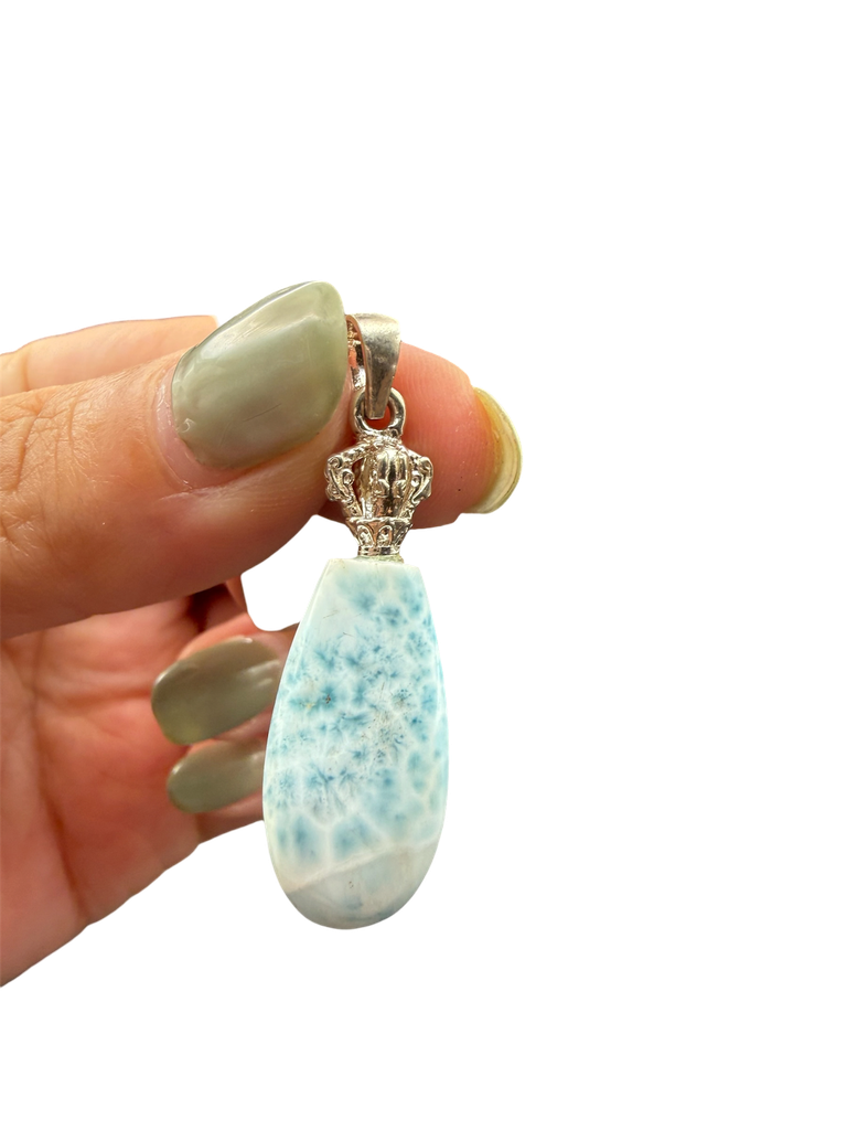 Larimar Anhänger Krone Unikat