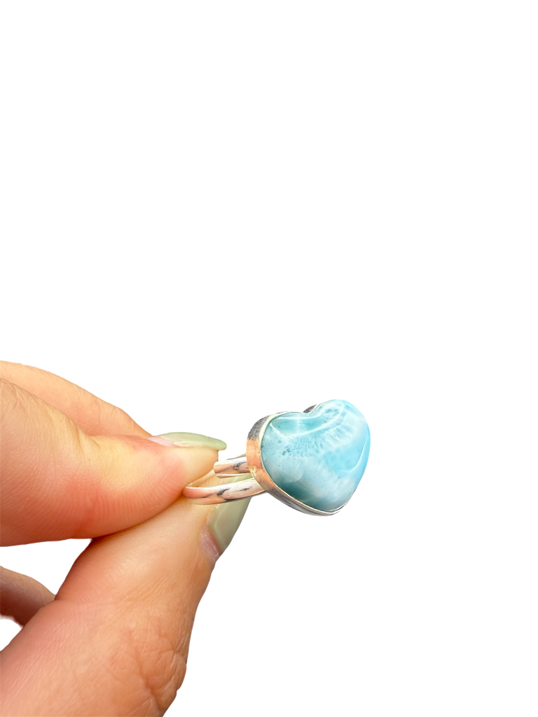 Larimar Ring Herz