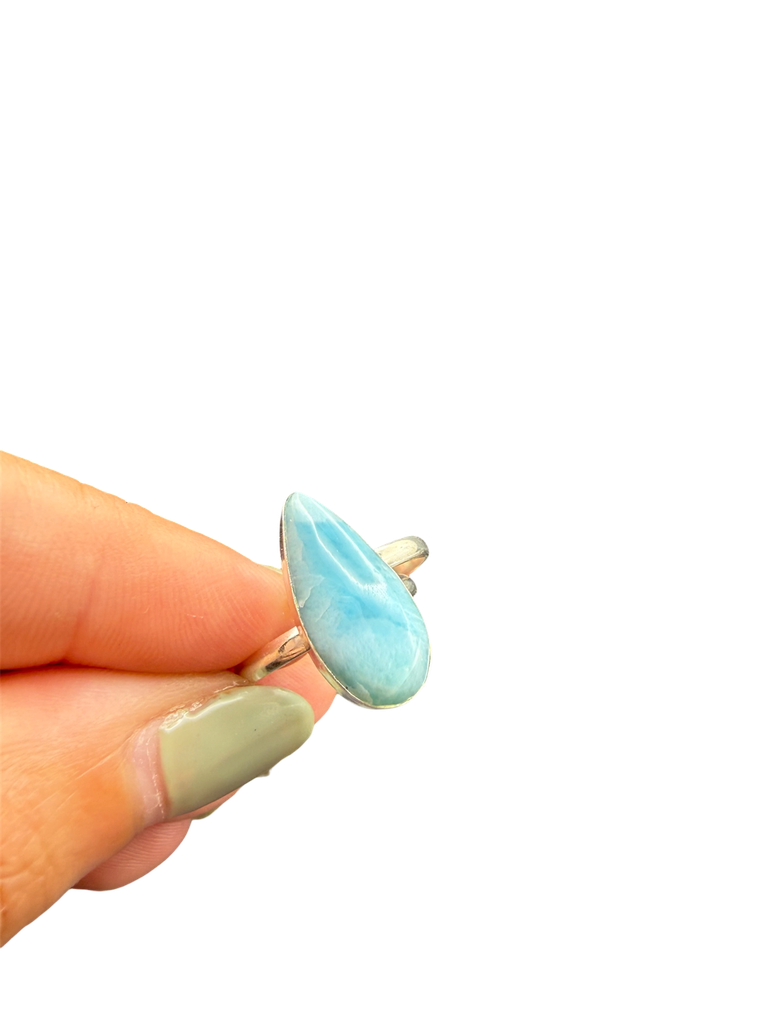 Larimar Ring Tropfen
