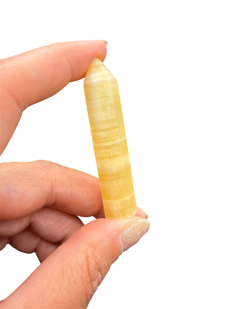 Orangen Calcit Mini Spitze