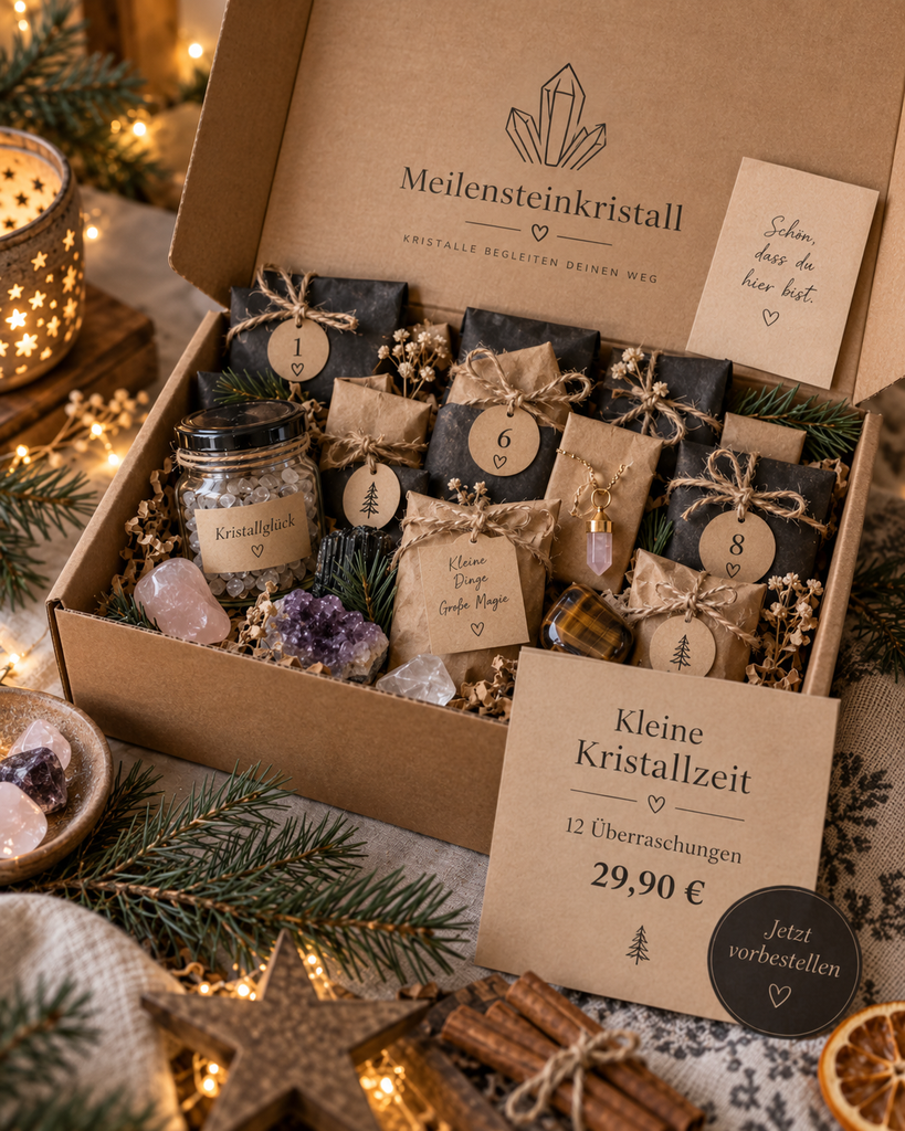 Kleine Kristallzeit - 12 Tage Adventskalender Vorbestellung (💗 Selbstliebe & Ruhe)