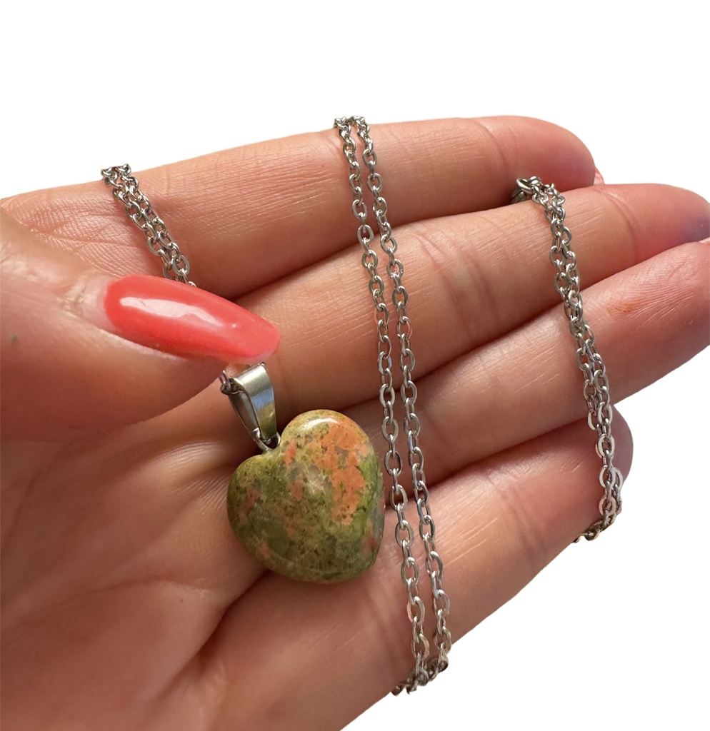 Unakit Herzedelsteinkette