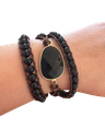 Schwarzer Onyx Wickelarmband