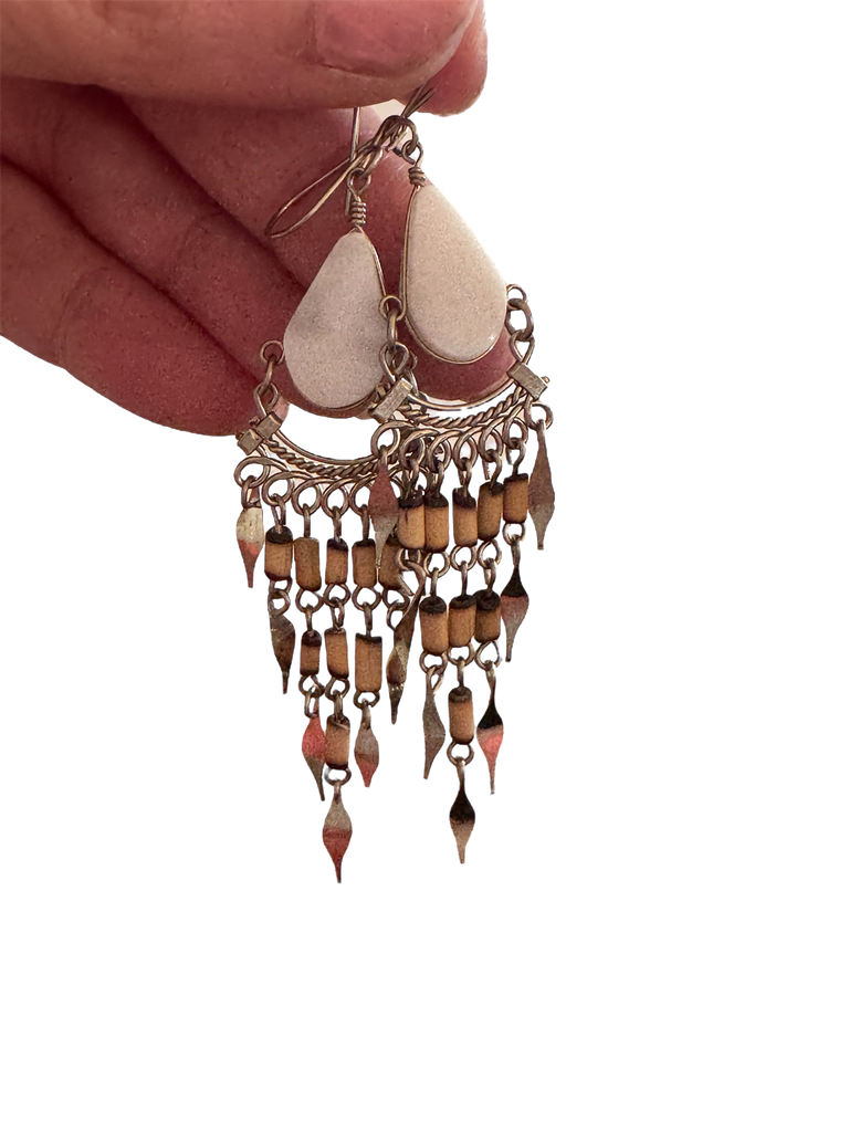 Peruanischer Opal Ohrringe handgemacht Boho 