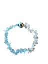 Aquamarin & Bergkristall Armband mit Inka-Perle 