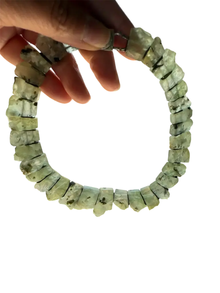 Prehnit Halskette