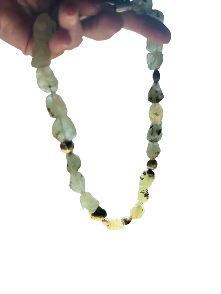 Prehnit Halskette