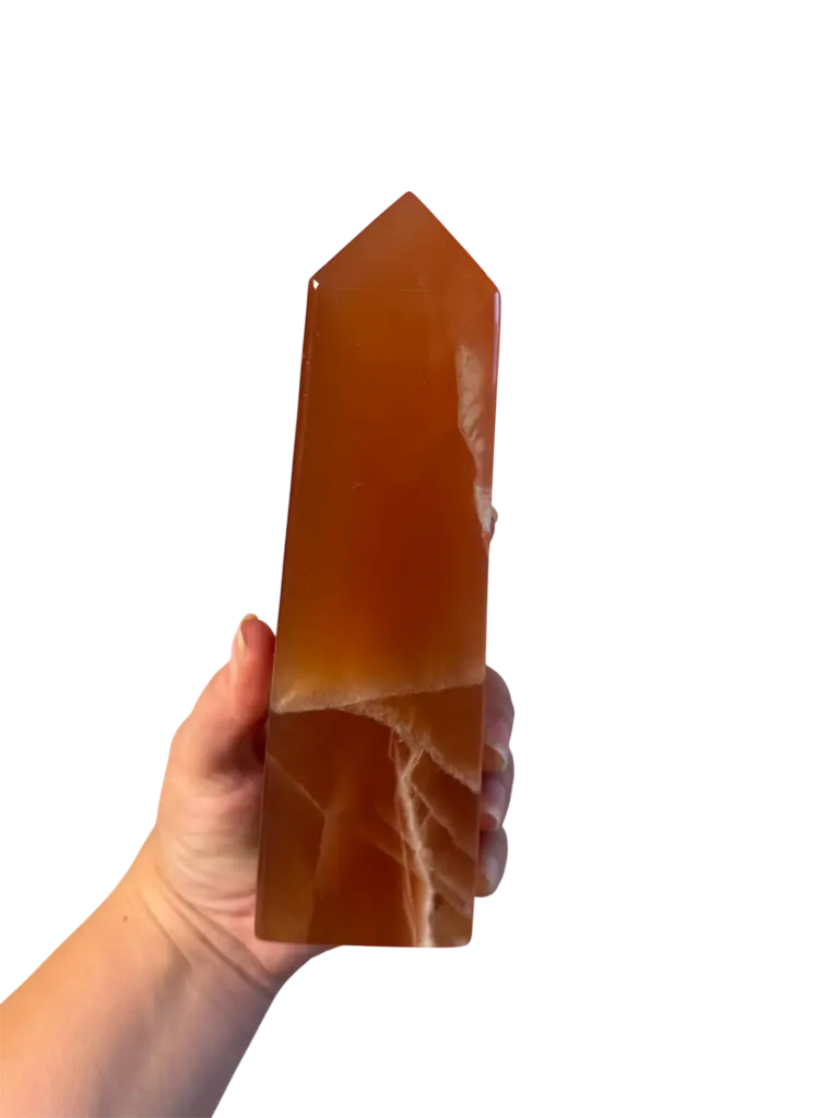 Honigcalcit Obelisk