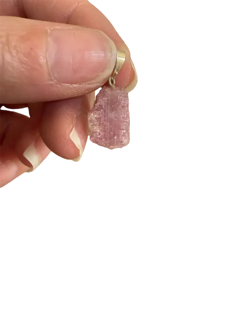 Turmalin Rosa Anhänger Halskette