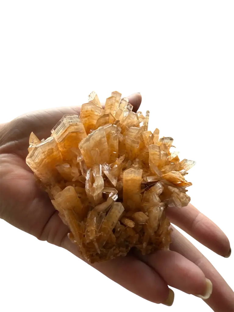 Selenit Cluster Gold