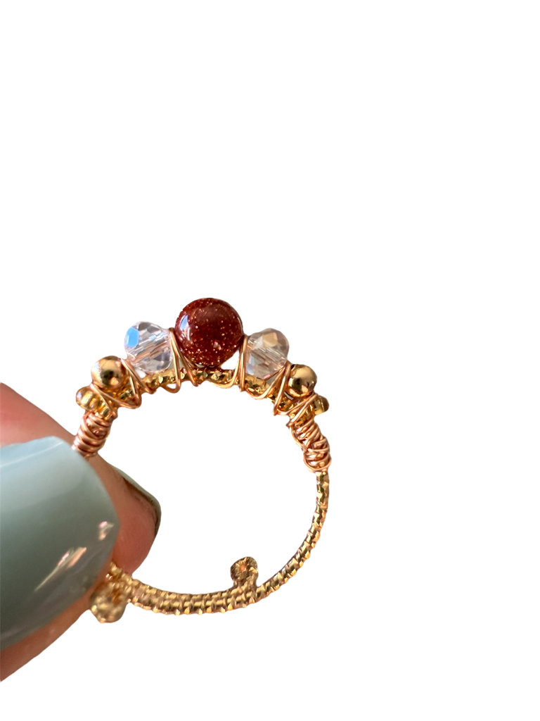 Goldfluss Edelsteinring