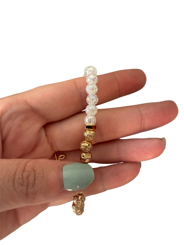 Lava Kugelarmband golden