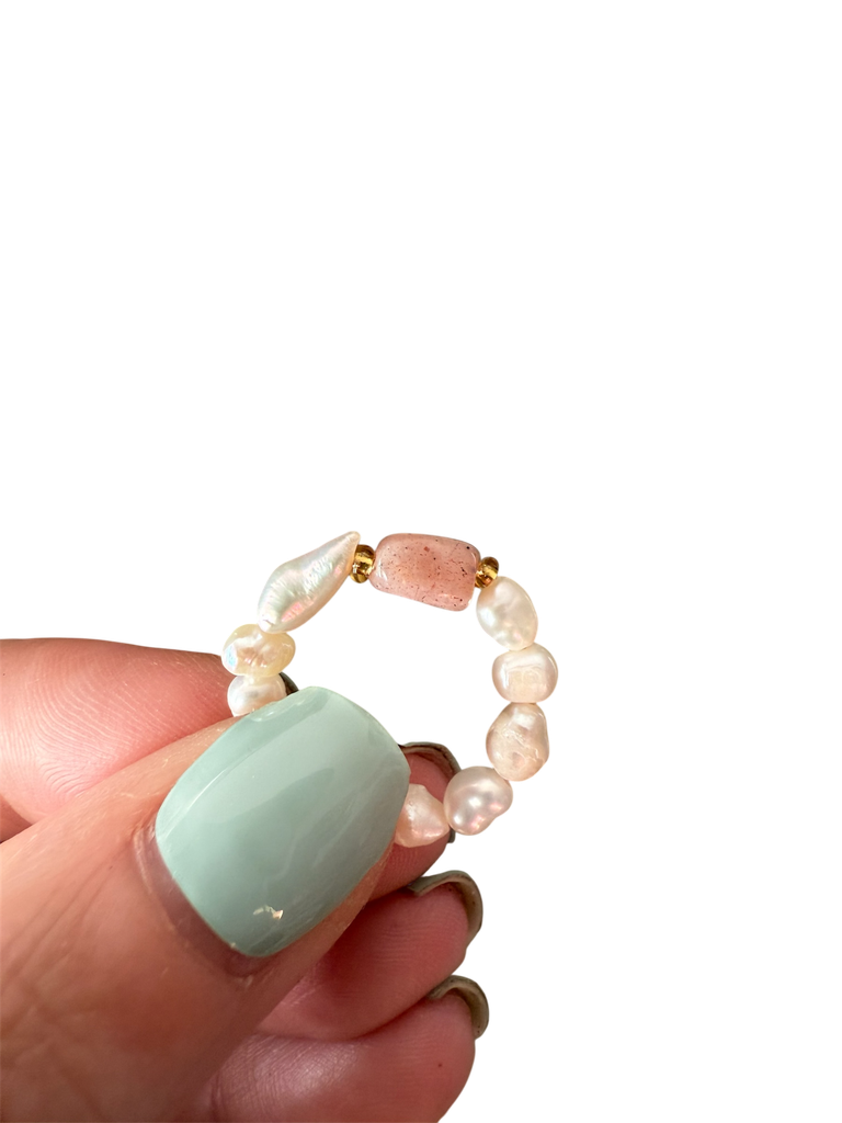 Sonnenstein Perlenedelsteinring