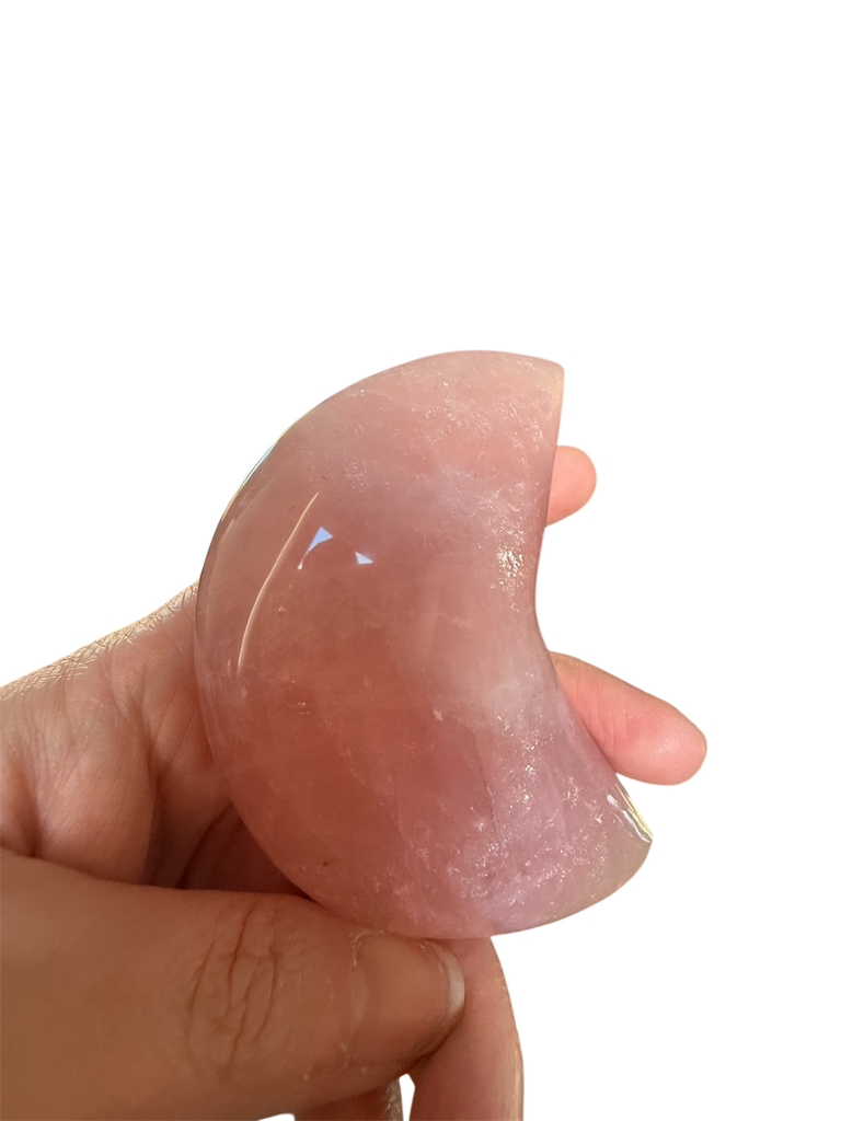 Rosenquarz Mond Freeform Unikat