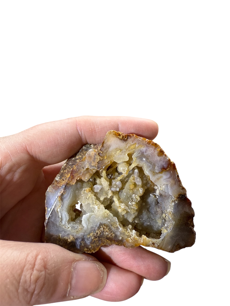 Achatdruse mit Quarz