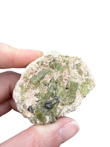 Turmalin Schörl Rohstein grün