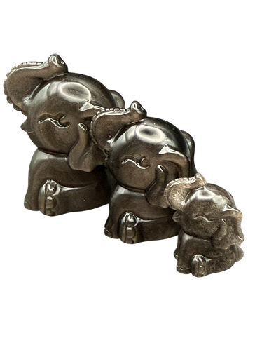 Obsidian Carving Elefant