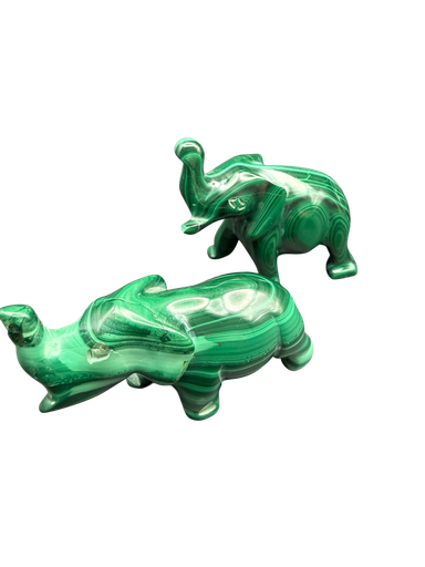 Malachit Carving Elefant