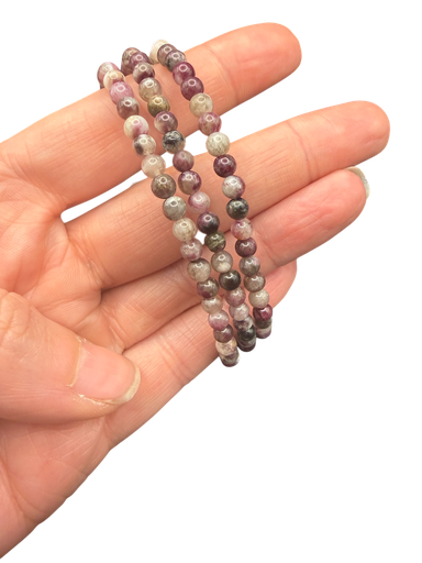Turmalin Pflaumenblüte Kugelarmband