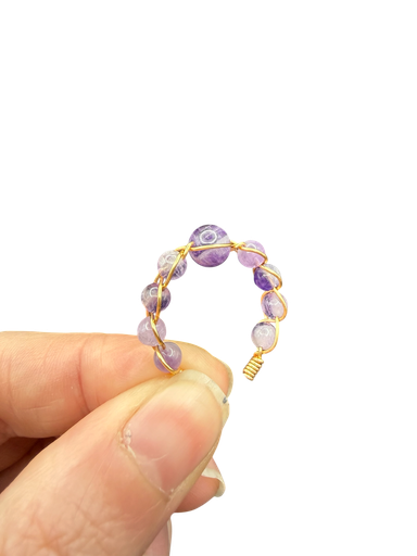 Amethyst Kupferdraht Ring