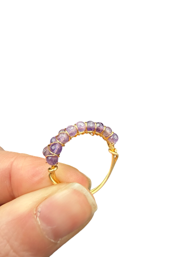 Amethyst Kupferdraht Ring