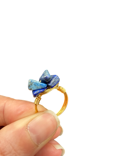 Lapislazuli Kupferdraht Ring