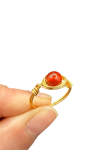 Karneol Kupferdraht Ring